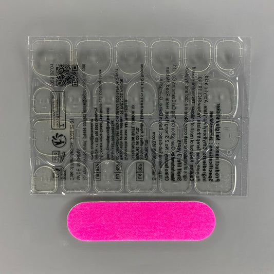 Red French Tip Square Nail Set