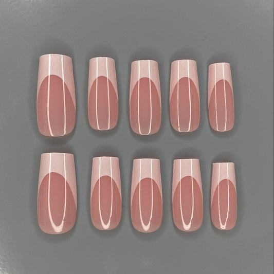 White French Tip Square Nail Set